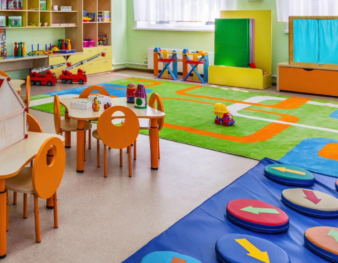 trip hazard caused by large playmats overlapping each other